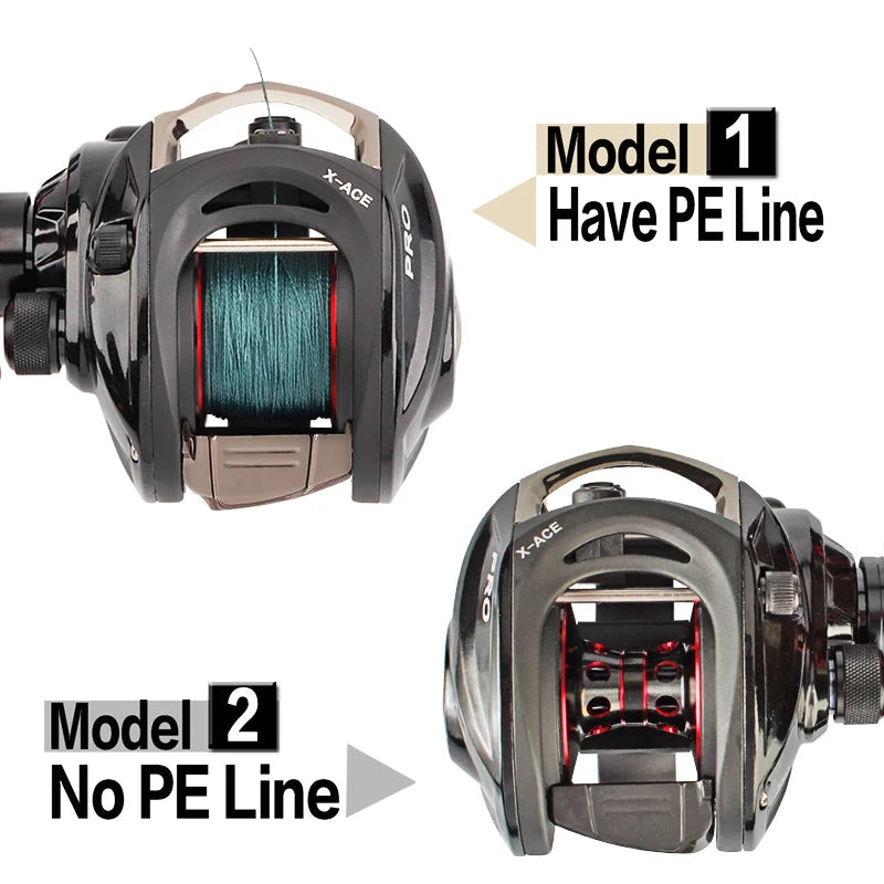ForceCaster- Baitcasting Fishing Reel Max Drag 8Kg/17.6 14+1BBs