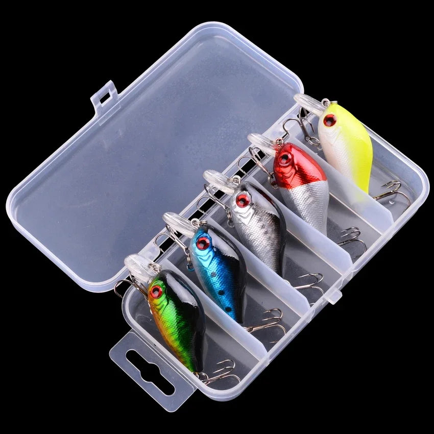 5pcs Fishing Crankbait lure mixed colour-FREE Shipping