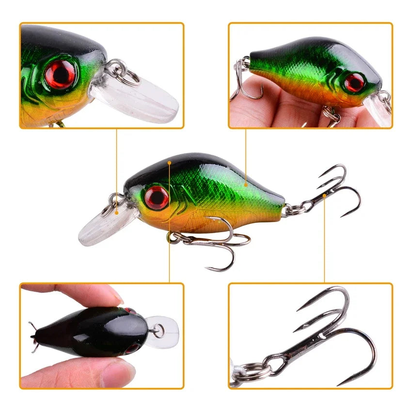 5pcs Fishing Crankbait lure mixed colour-FREE Shipping