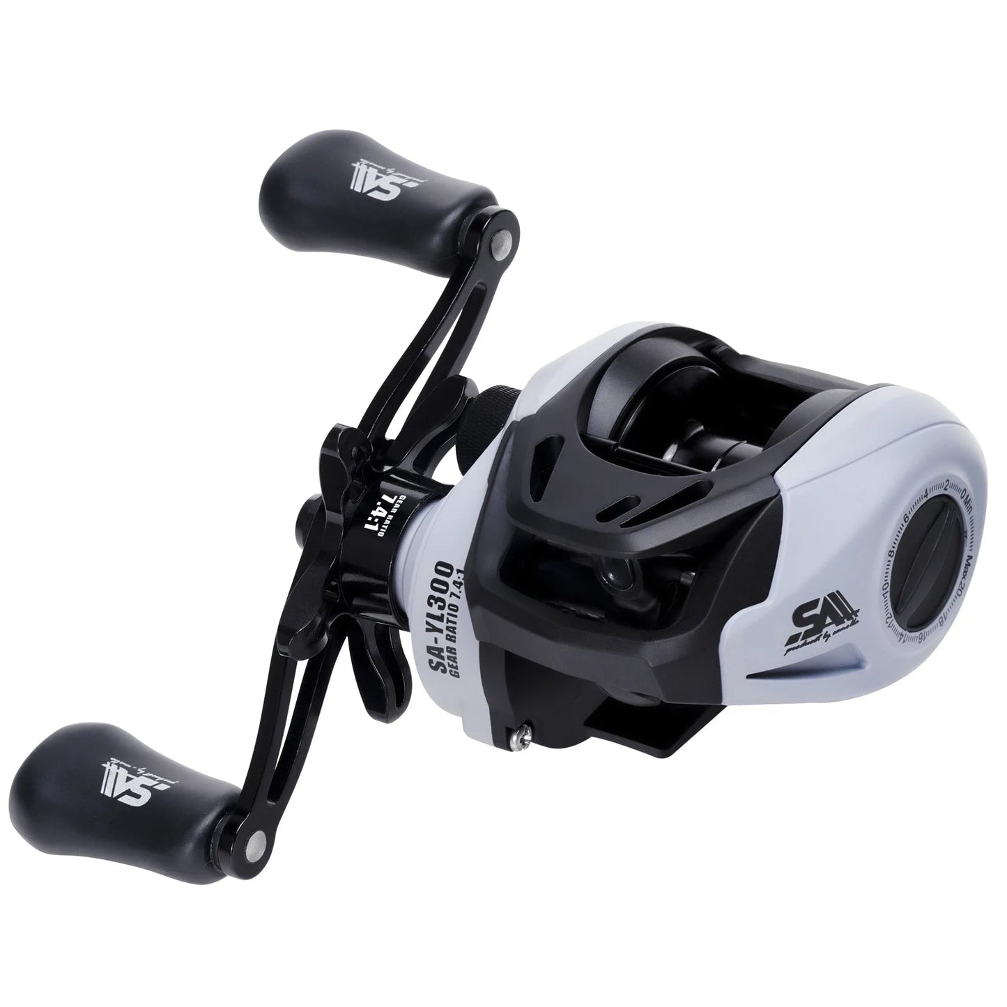AnglerX-Baitcasting Reel Saltwater/Freshwater Gear 7.4;1 Max Drag 10KG/22 lb, 6+1BB