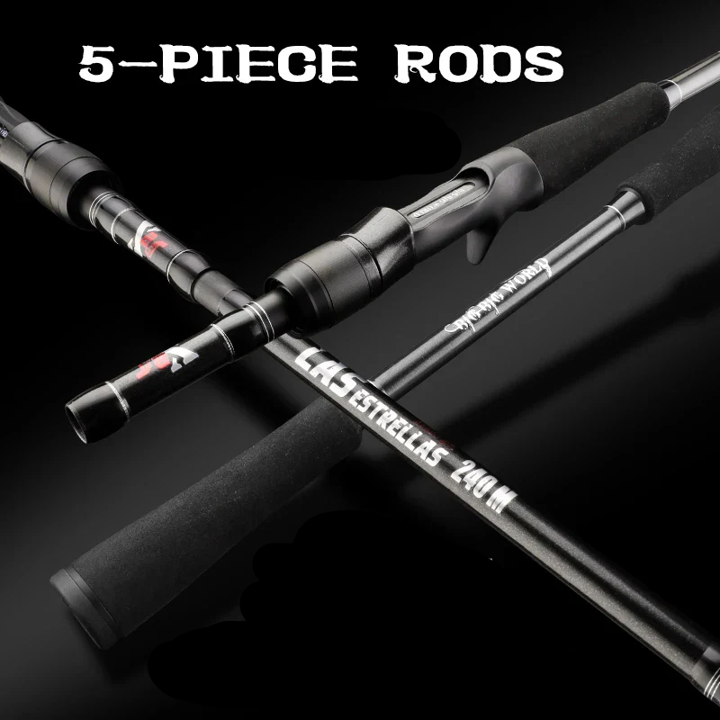 BIGBIGWORLD- Ultra Light Carbon Rod Spinning Casting 2.1/2.4/2.7m 4/5 Sections-FREE Shipping