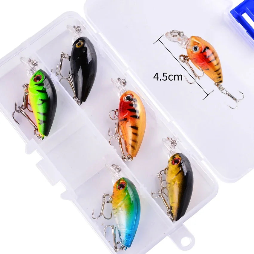 5pcs Fishing Crankbait lure mixed colour-FREE Shipping