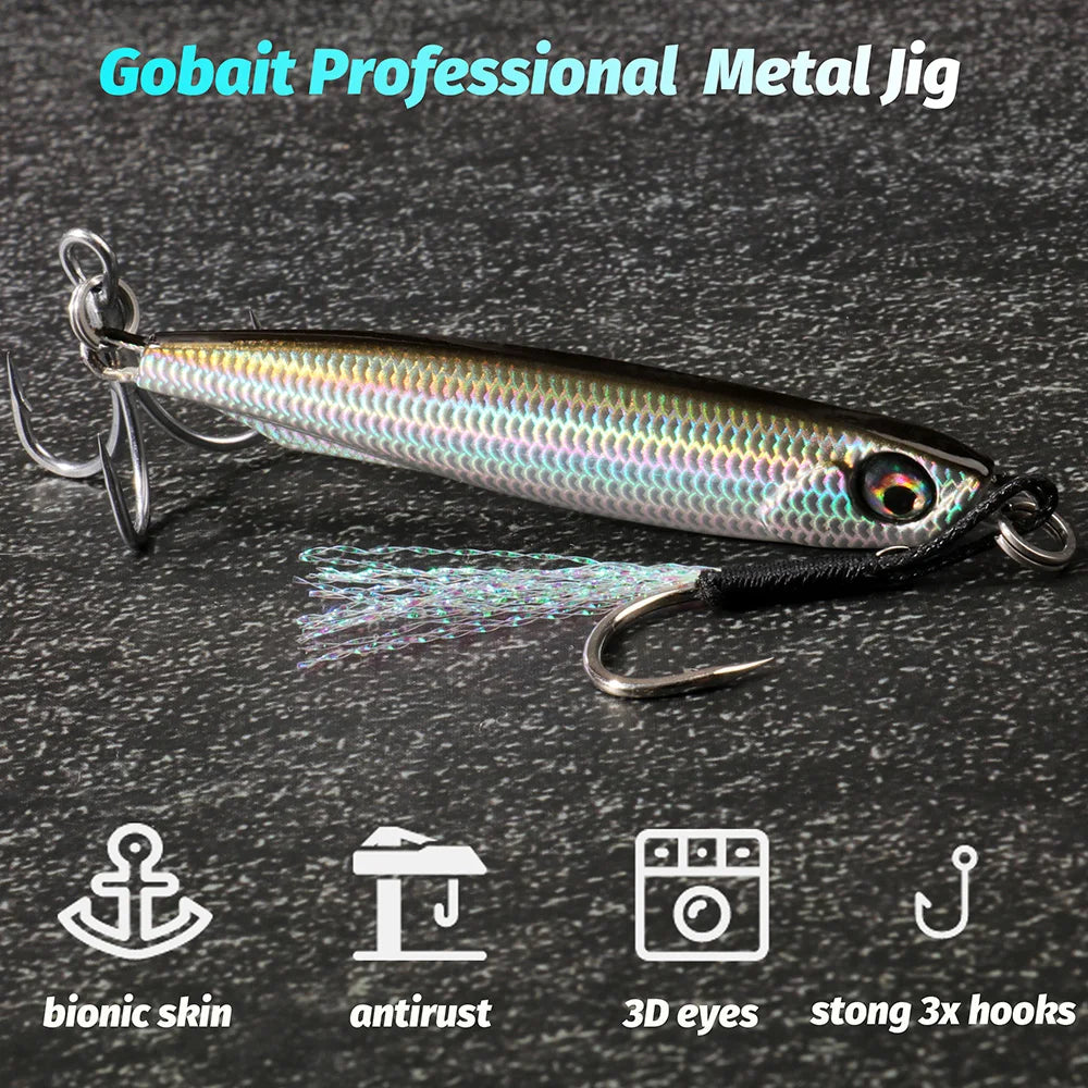 3D Eye color Metal Lure Spinner Jig Spoon with triple hook 10g 20 30g 40g-FREE Shipping