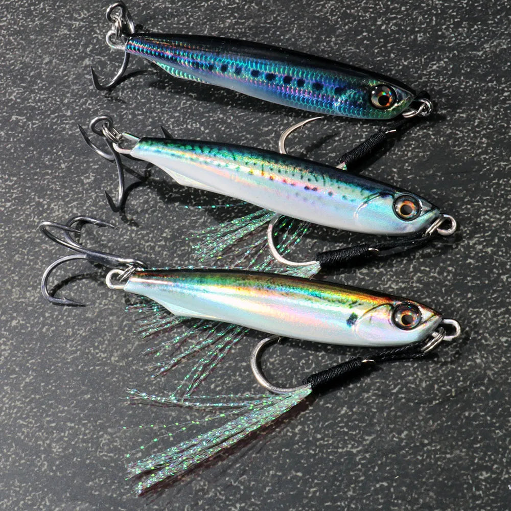 3D Eye color Metal Lure Spinner Jig Spoon with triple hook 10g 20 30g 40g-FREE Shipping