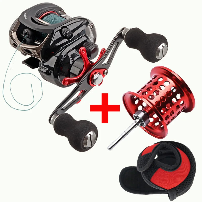 ForceCaster- Baitcasting Fishing Reel Max Drag 8Kg/17.6 14+1BBs