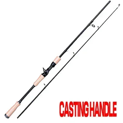 SNAPSHOT Carbon Fiber Baitcasting or spinning Rod,2 Sections ML-power Tips Pole 1.65m/1.8m -FREE Shipping