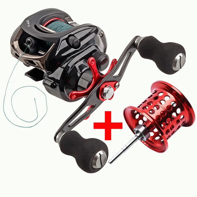 ForceCaster- Baitcasting Fishing Reel Max Drag 8Kg/17.6 14+1BBs