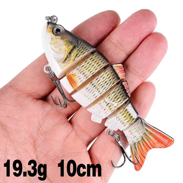 1pcs 6 Segments Swimbait Fishing Lure Crankbait-FREE Shipping