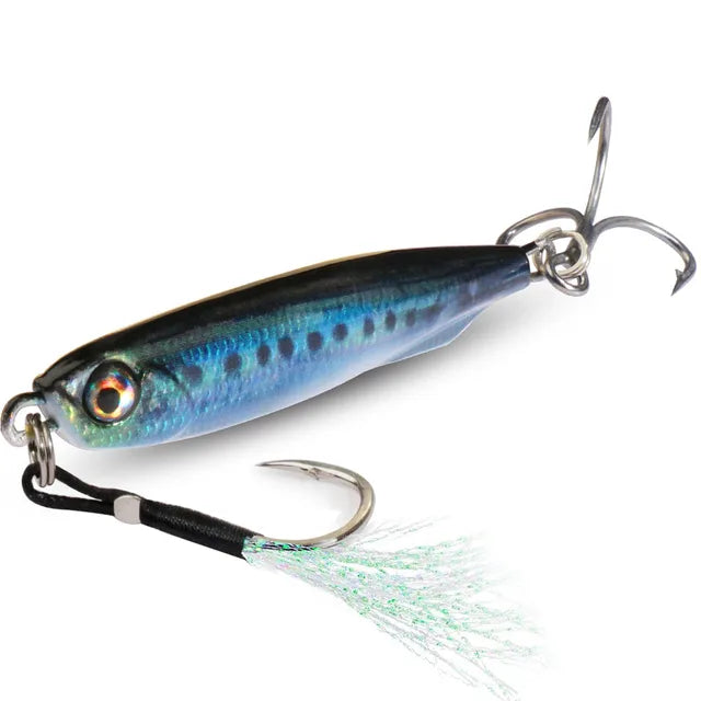3D Eye color Metal Lure Spinner Jig Spoon with triple hook 10g 20 30g 40g-FREE Shipping