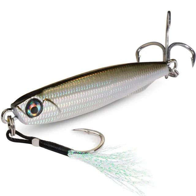 3D Eye color Metal Lure Spinner Jig Spoon with triple hook 10g 20 30g 40g-FREE Shipping