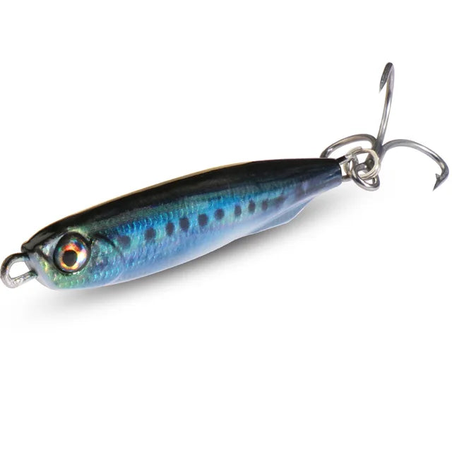 3D Eye color Metal Lure Spinner Jig Spoon with triple hook 10g 20 30g 40g-FREE Shipping
