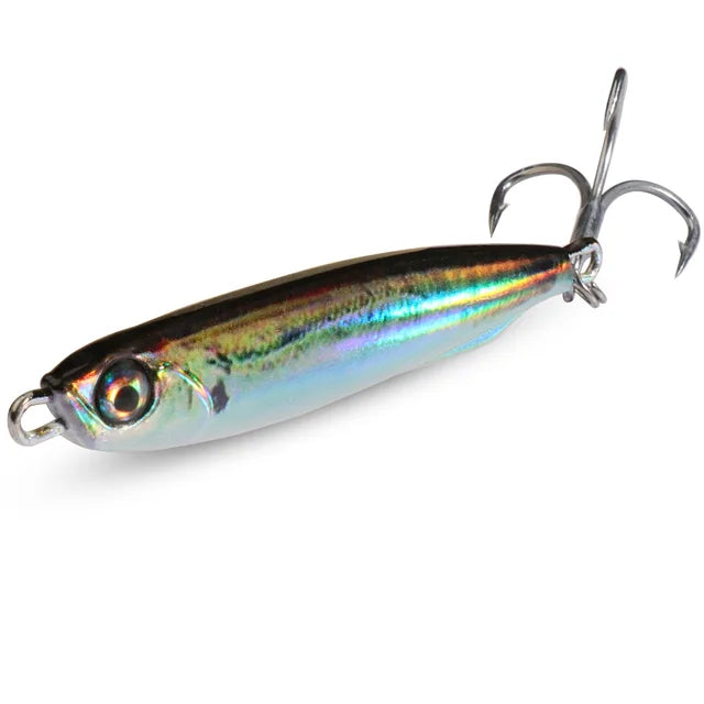 3D Eye color Metal Lure Spinner Jig Spoon with triple hook 10g 20 30g 40g-FREE Shipping