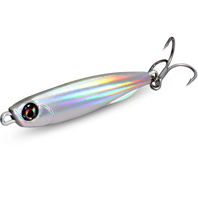 3D Eye color Metal Lure Spinner Jig Spoon with triple hook 10g 20 30g 40g-FREE Shipping