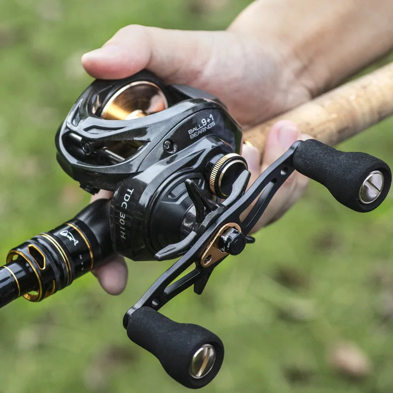 TIGER -Baitcast Reel Fishing 6+1BB TDC3000 Carbon Body Max drag 35lbs-FREE Shipping