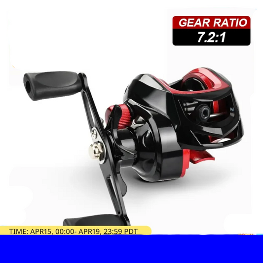 M-Power-2 CR Series Fishing Baitcasting Reel Light 7.2.1, 19 bb + 1 Gear Ratio 17 lbs max drag-FREE Shipping