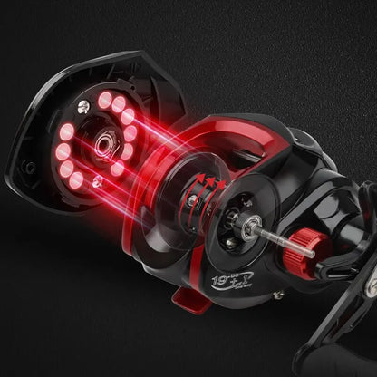 M-Power-2 CR Series Fishing Baitcasting Reel Light 7.2.1, 19 bb + 1 Gear Ratio 17 lbs max drag-FREE Shipping