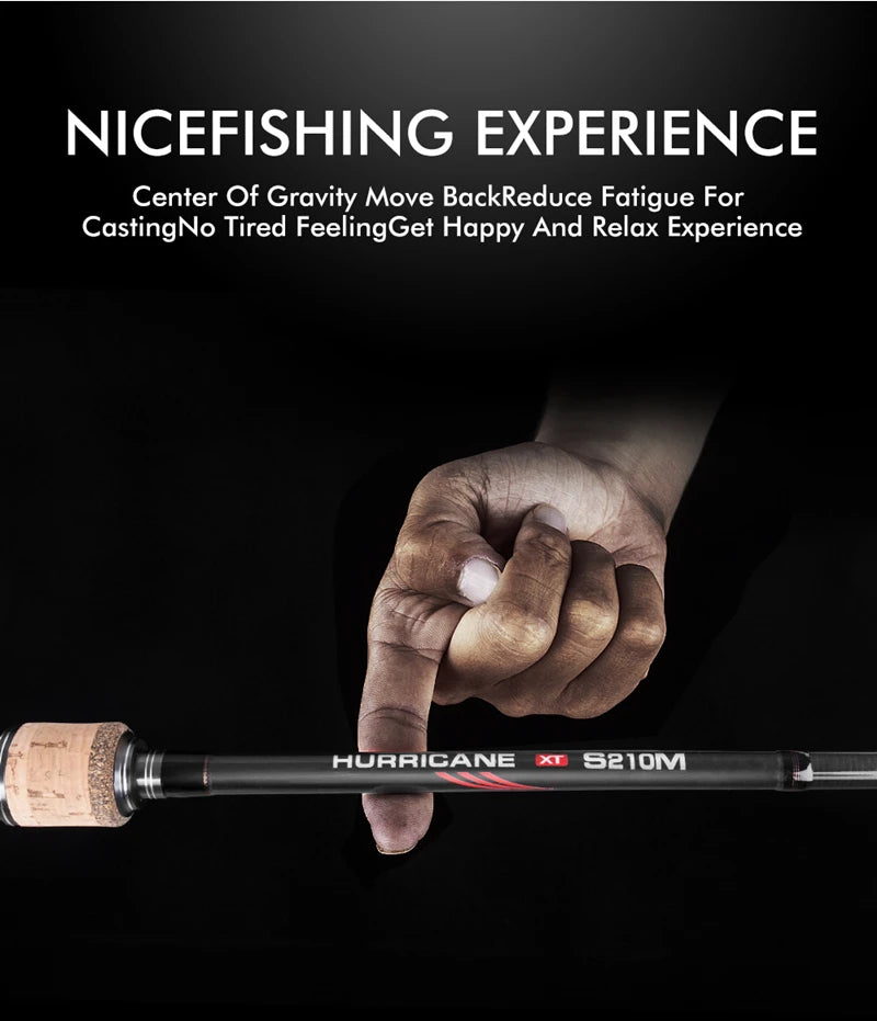 HURRICANE Carbon 3 Section Casting Spinningt  Ultra Ligh  1.8-/2.7m 5g-40g  Rod-FREE Shipping