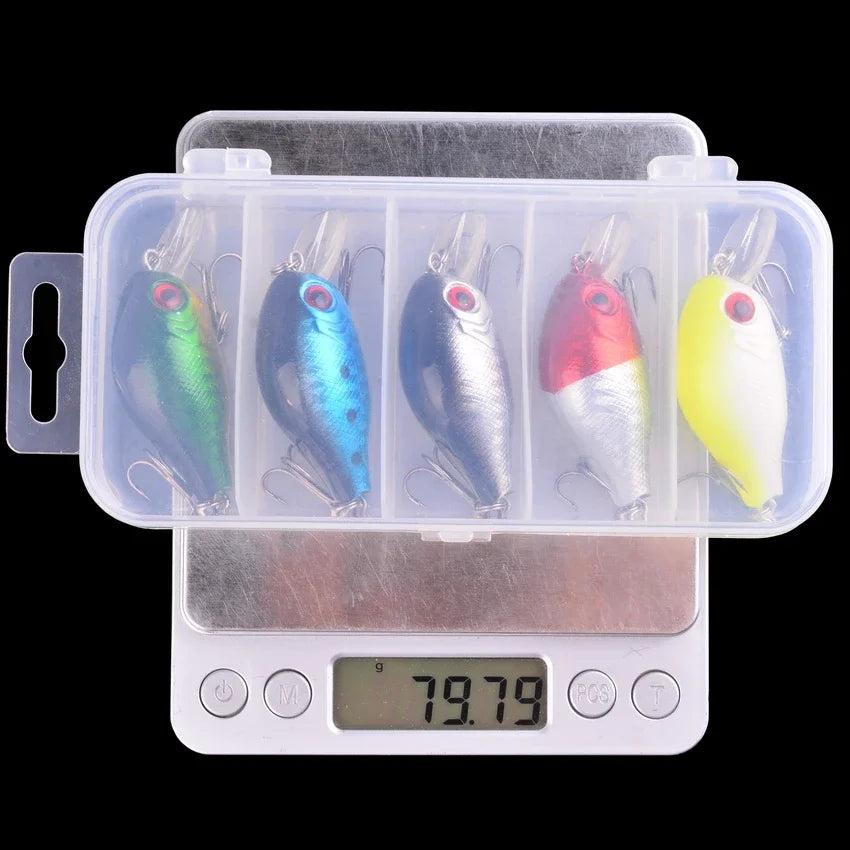 5pcs Fishing Crankbait lure mixed colour-FREE Shipping