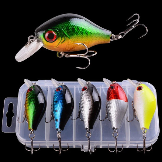 5pcs Fishing Crankbait lure mixed colour-FREE Shipping