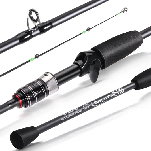 Sougayilang Spinning Fishing Rod 1.8m,2.1m Ultra Light Carbon Fiber -FREE Shipping