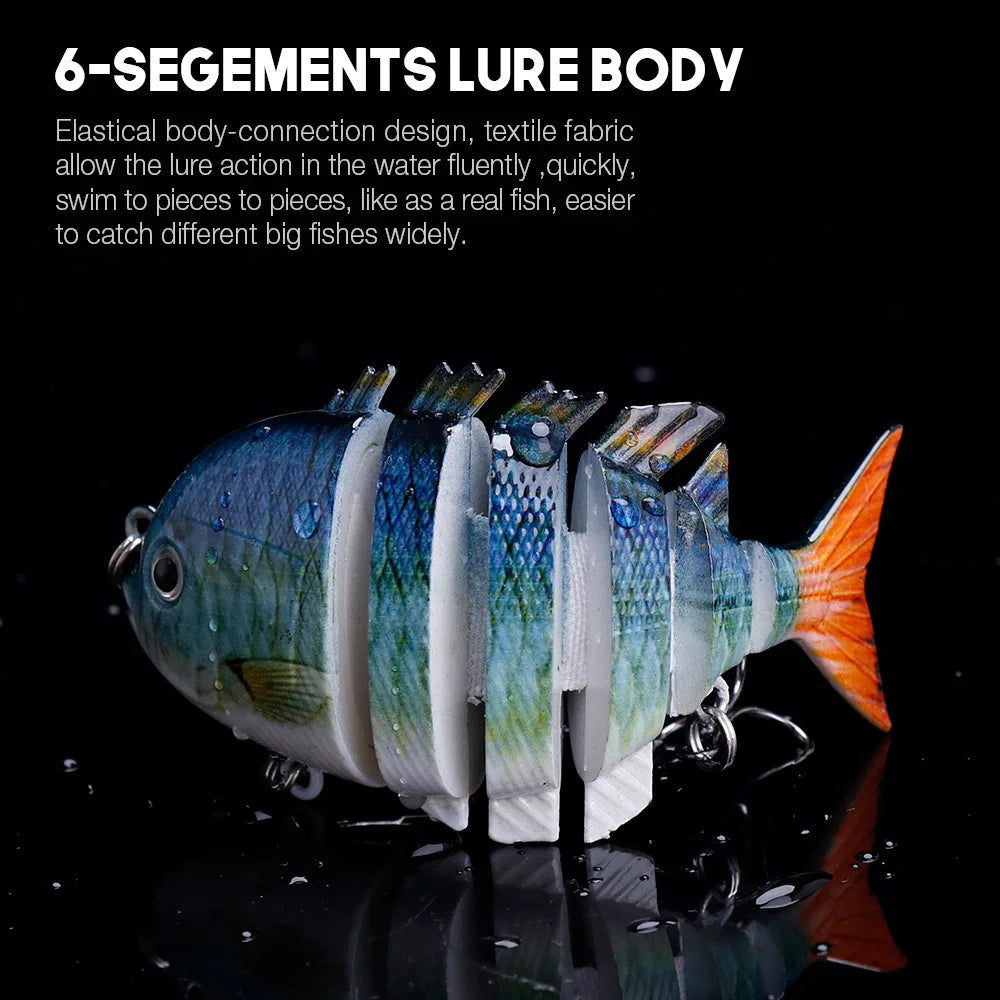 Realistic swimming lure 6-Segments 8cm-FREE Shipping