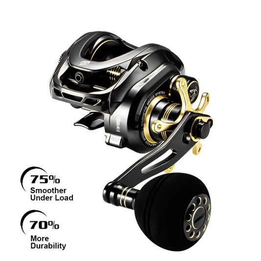 SPARTACUS GKA300 Baitcasting Reel 22 lbs MAX Drag 10 Bearing 6.4 Gear-FREE Shipping