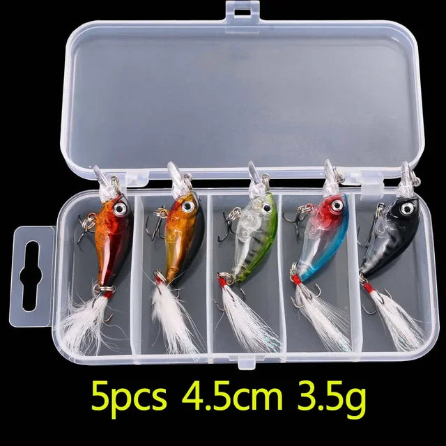 5pcs Fishing Crankbait lure mixed colour-FREE Shipping