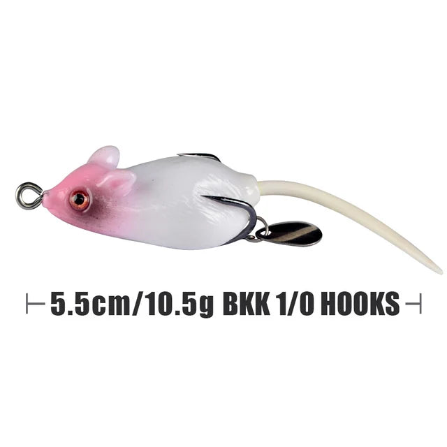 10-colours 5.5/6cm 10.5/11.5g Mouse Silicone Lures-FREE Shipping