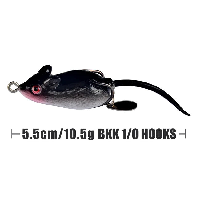 10-colours 5.5/6cm 10.5/11.5g Mouse Silicone Lures-FREE Shipping