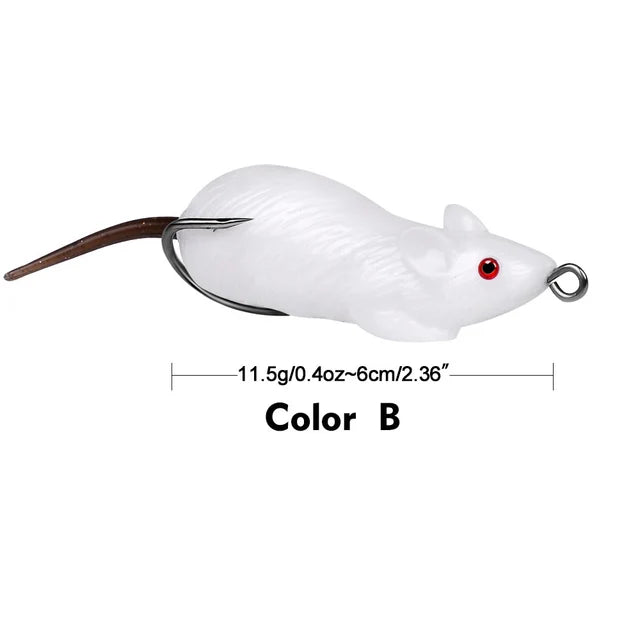 10-colours 5.5/6cm 10.5/11.5g Mouse Silicone Lures-FREE Shipping