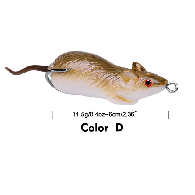 10-colours 5.5/6cm 10.5/11.5g Mouse Silicone Lures-FREE Shipping