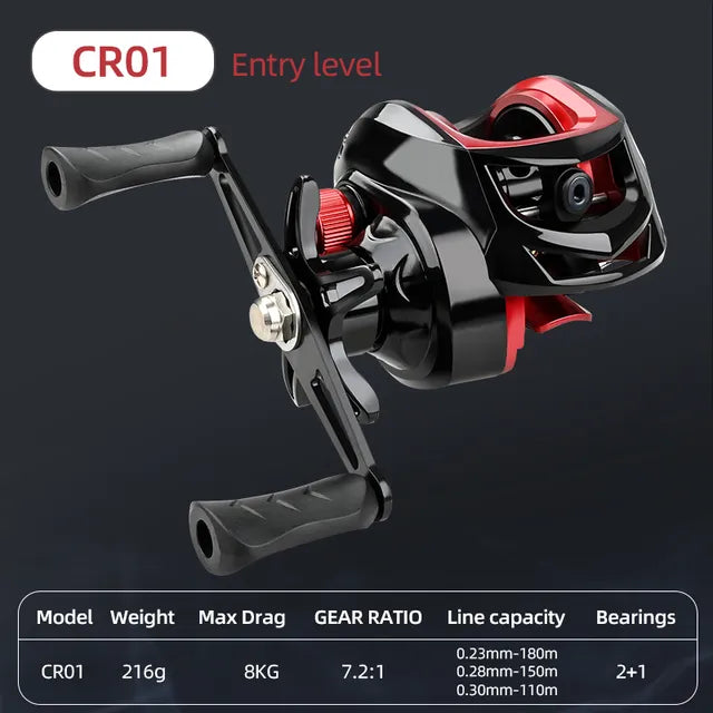 M-Power -1 Baitcasting Reel  6.3:1 Gear Ratio Magnetic Brake System 5+1bb,17 lbs drag-FREE Shipping