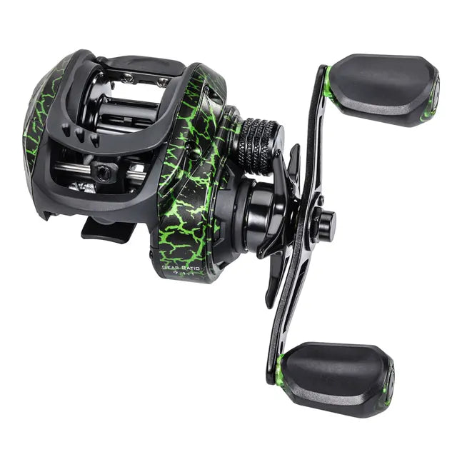 Bass Angler Baitcasting Reel 9+1BB 7.1:1 Gear Ratio Max Drag 22lbs-FREE Shipping